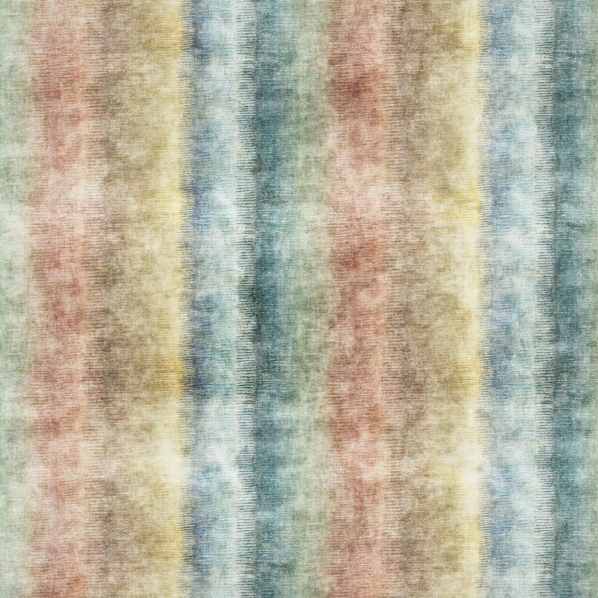 Cosmic Fabric - Rainbow by multicolour contemporary velvet-chenille fabric from Linwood Fabrics