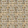 brown geometric linen fabric from Linwood Fabrics