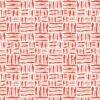 red geometric linen fabric from Linwood Fabrics