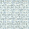 blue geometric linen fabric from Linwood Fabrics