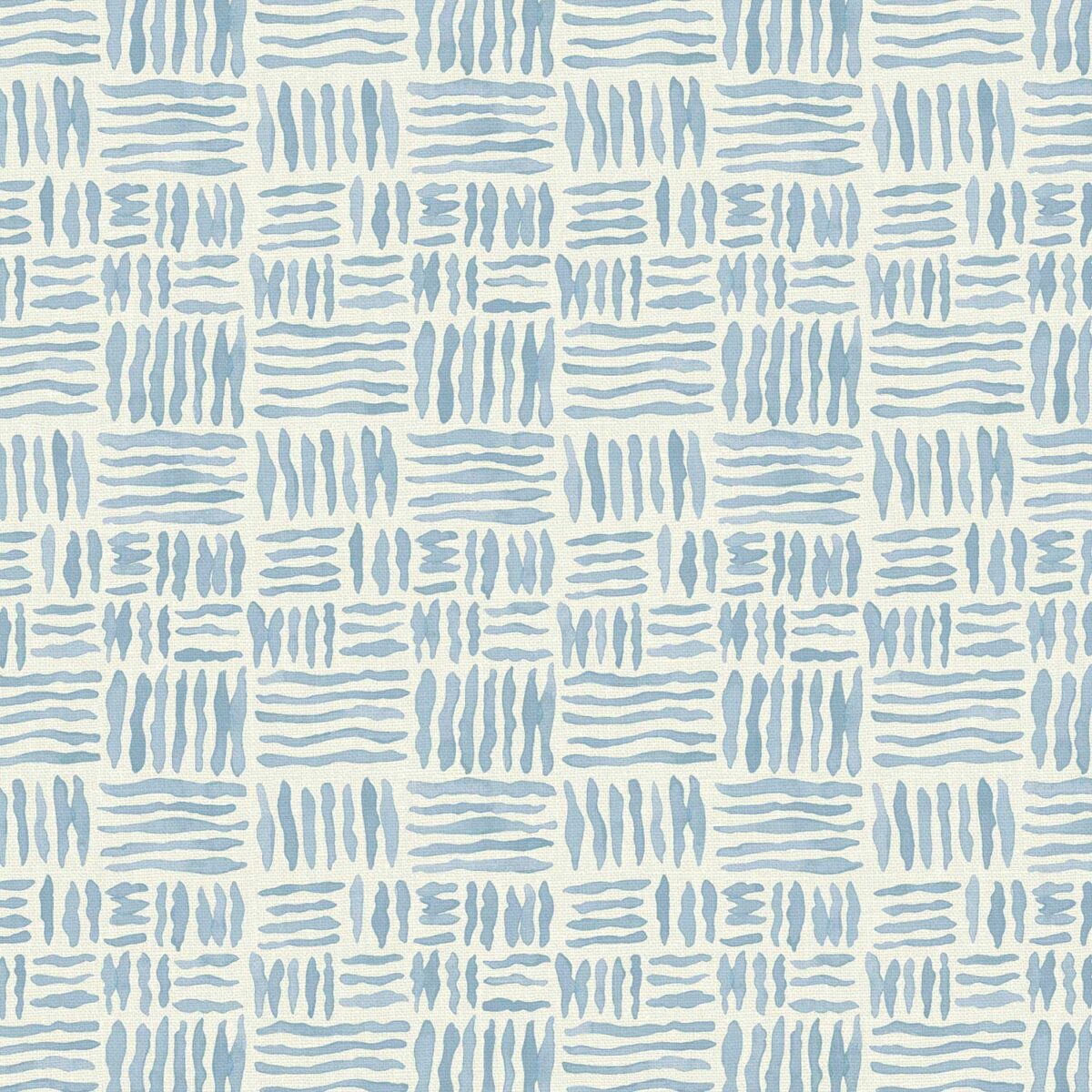 Trapeze Fabric - Barbados by blue geometric linen fabric from Linwood Fabrics