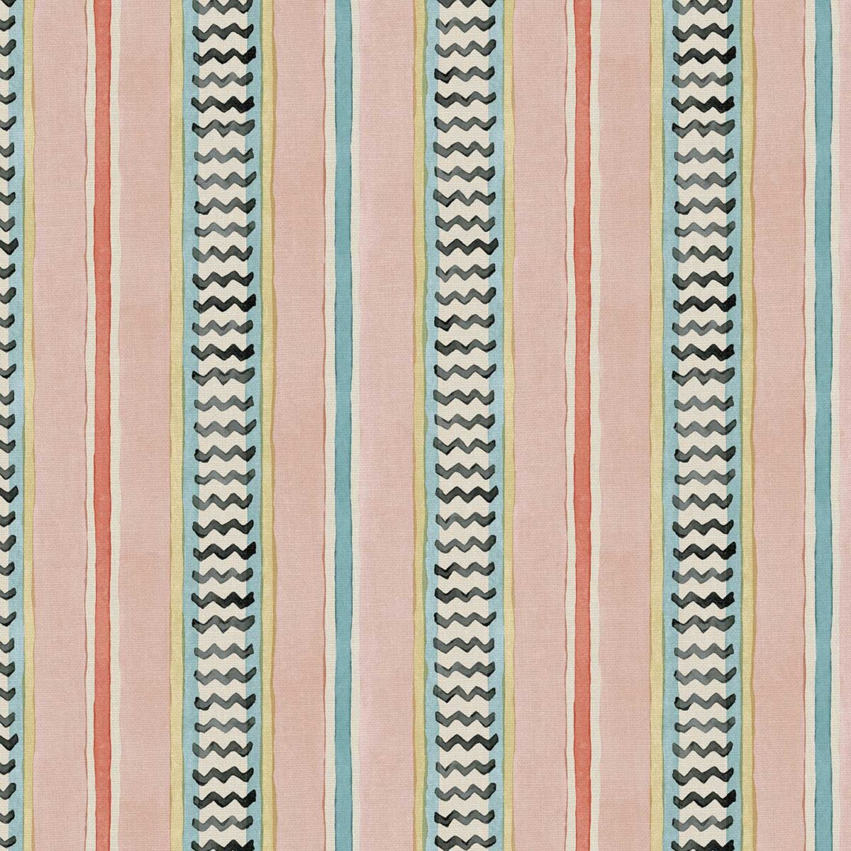 High Wire Fabric - Marshmallow by pink striped linen fabric from Linwood Fabrics