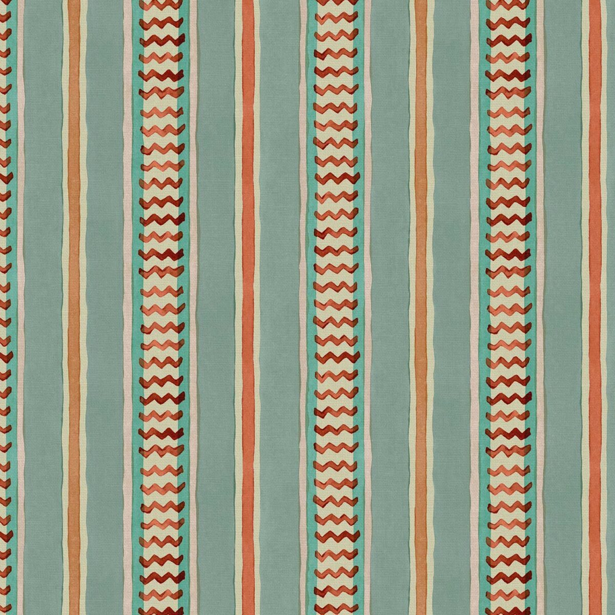 High Wire Fabric - Jockey by blue striped linen fabric from Linwood Fabrics