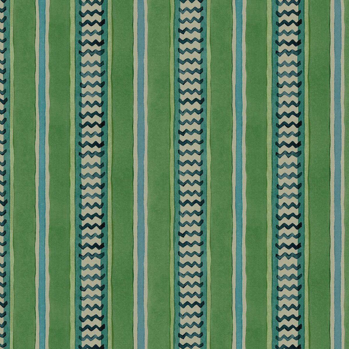 High Wire Fabric - Wimbledon by green striped linen fabric from Linwood Fabrics