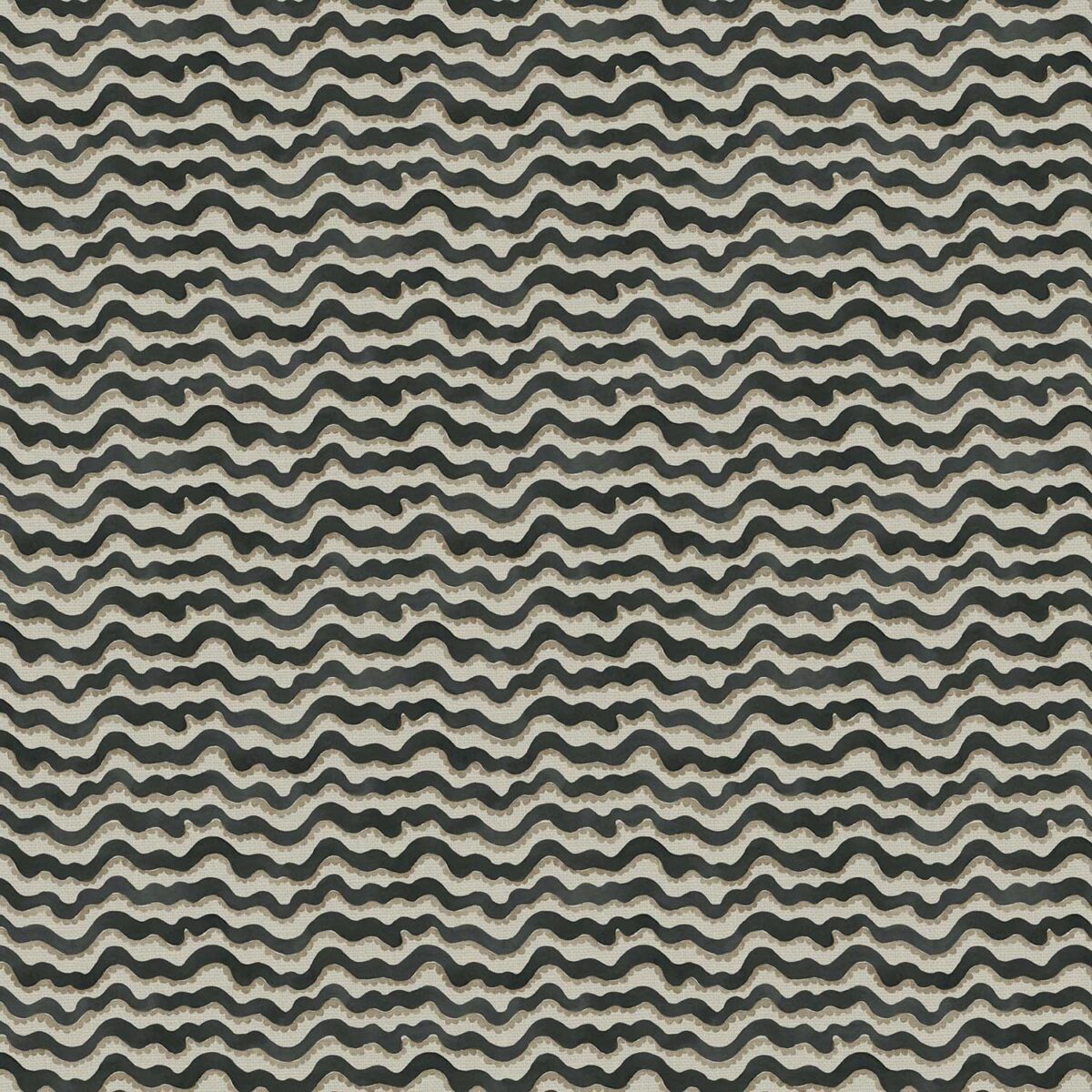 Waltzer Fabric - Rumba by black-grey contemporary linen fabric from Linwood Fabrics