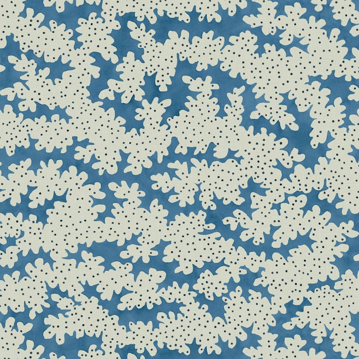 Big Top Fabric - Patience by blue contemporary linen fabric from Linwood Fabrics