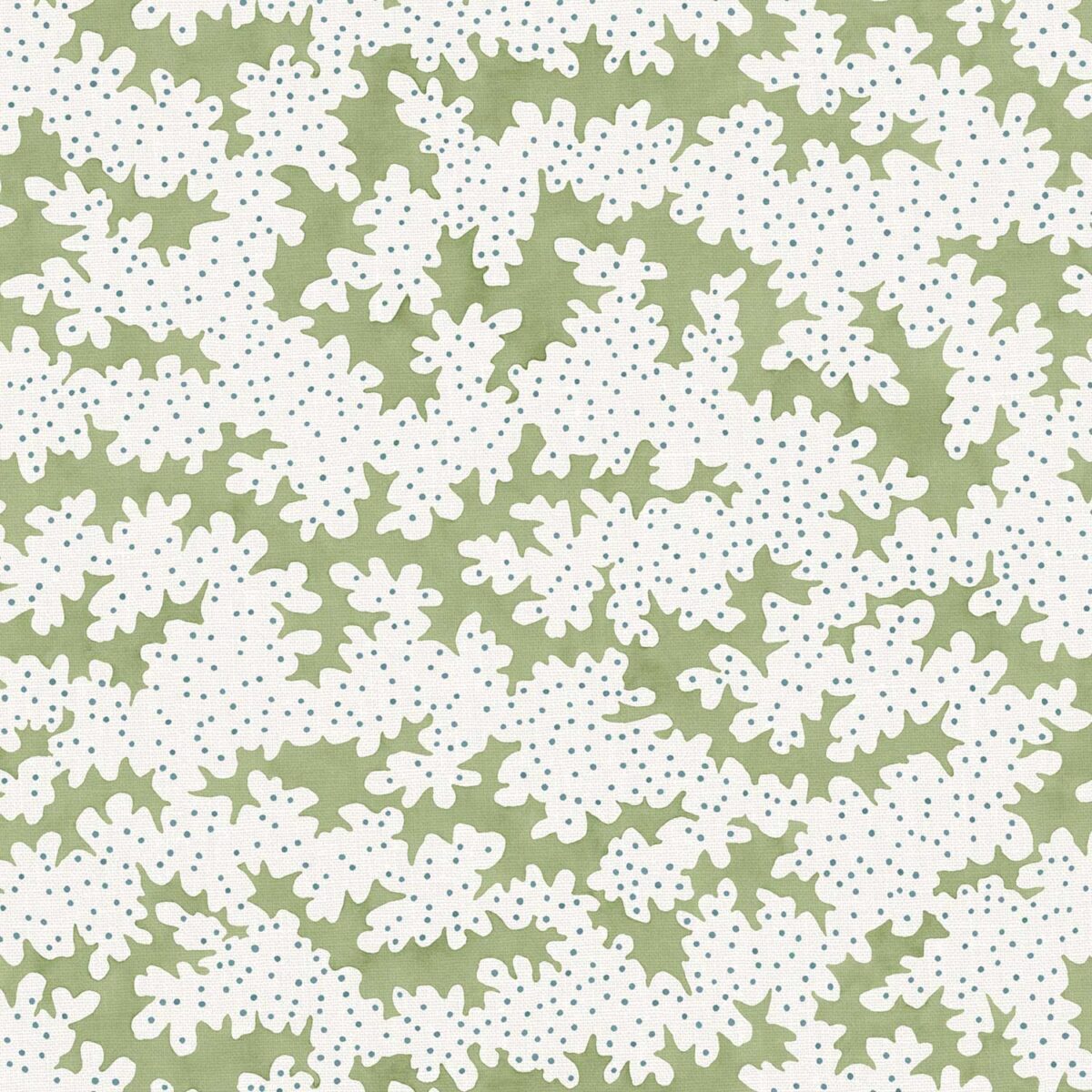 Big Top Fabric - Mahjong by green contemporary linen fabric from Linwood Fabrics