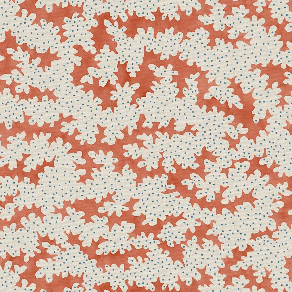 Big Top Fabric - Charades by orange contemporary linen fabric from Linwood Fabrics