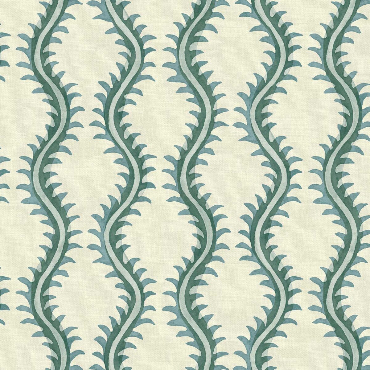 Helter Skelter Fabric - Arno by blue contemporary linen fabric from Linwood Fabrics