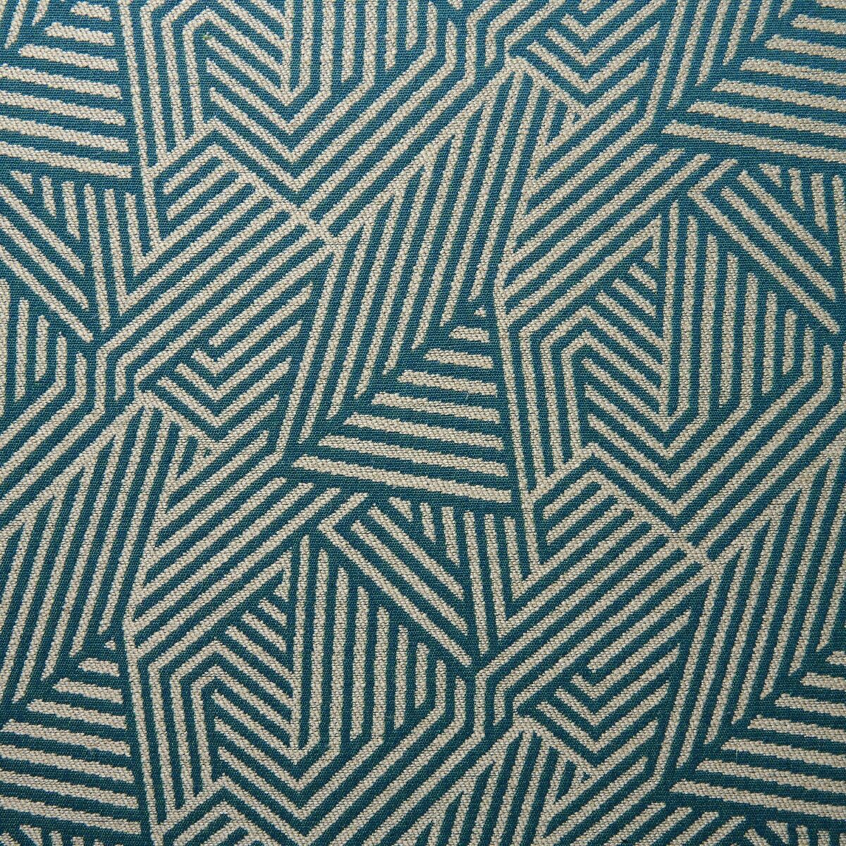 Sashay Fabric - Bluestone by blue geometric woven fabric from Linwood Fabrics