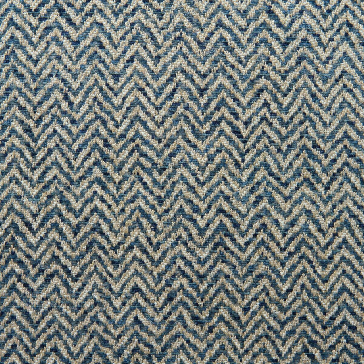 Chicane Fabric - Lapis by blue striped woven fabric from Linwood Fabrics