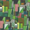 multicolour contemporary velvet-chenille fabric from Designers Guild