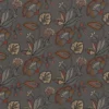 brown botanical embroideried fabric from Designers Guild