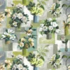 green botanical cotton fabric from Designers Guild