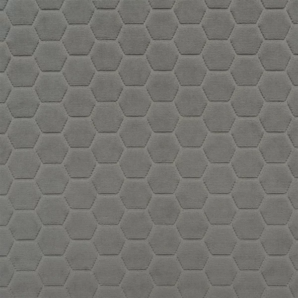 Florentine Fabric - Zinc by black-grey spotted velvet-chenille fabric from Designers Guild