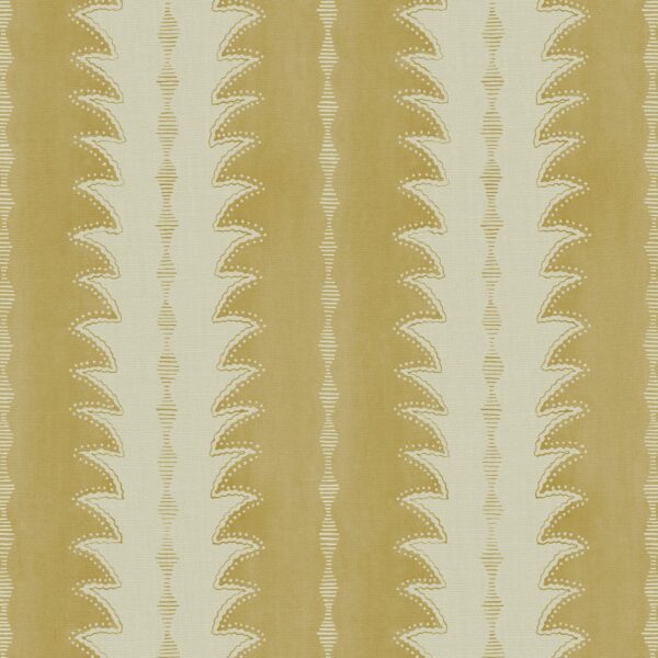 Ruched Fabric - Straw by yellow striped printed fabric from Linwood Fabrics