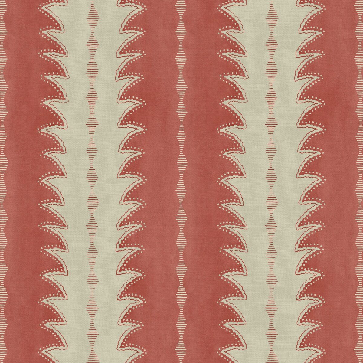 Ruched Fabric - Cardinal by red striped printed fabric from Linwood Fabrics