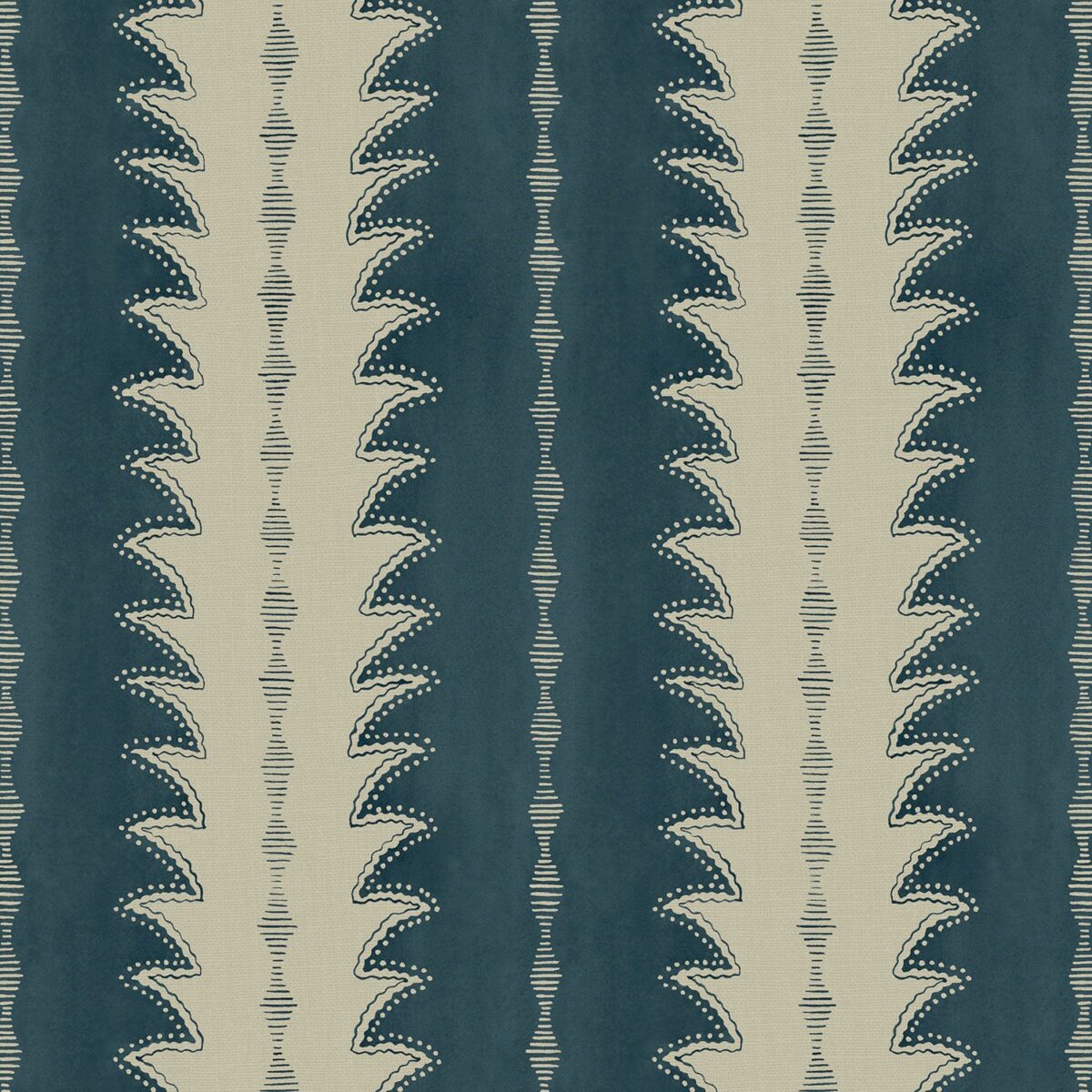 Ruched Fabric - Amalfi by blue striped printed fabric from Linwood Fabrics