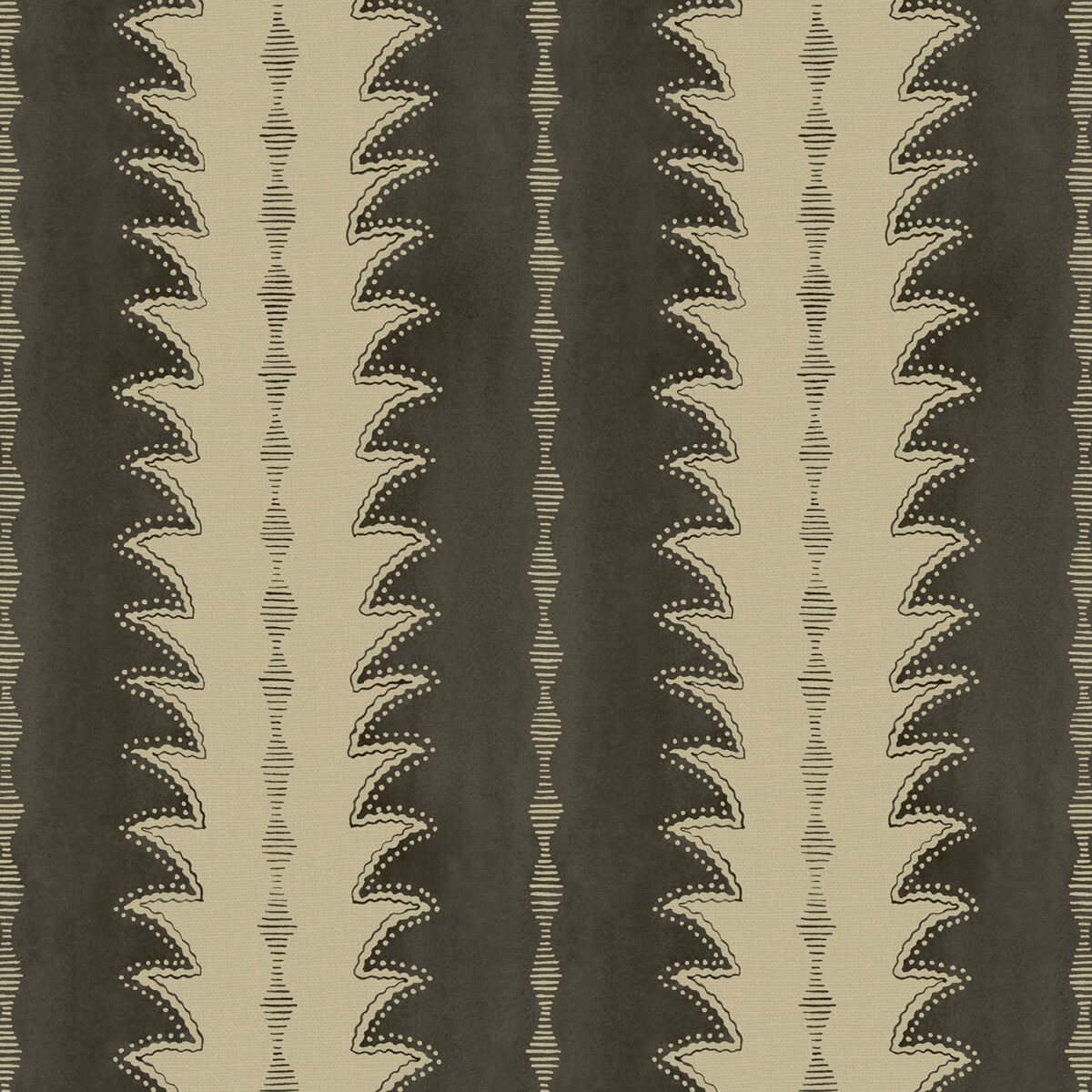 Ruched Fabric - Soot by black-grey striped printed fabric from Linwood Fabrics