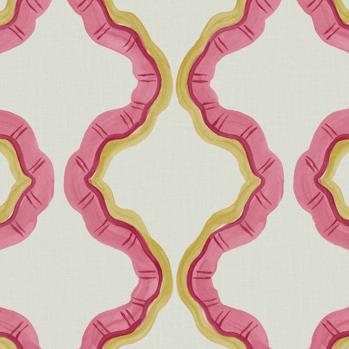 Ruffled Fabric - Rio by pink contemporary printed fabric from Linwood Fabrics