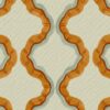 orange contemporary printed fabric from Linwood Fabrics