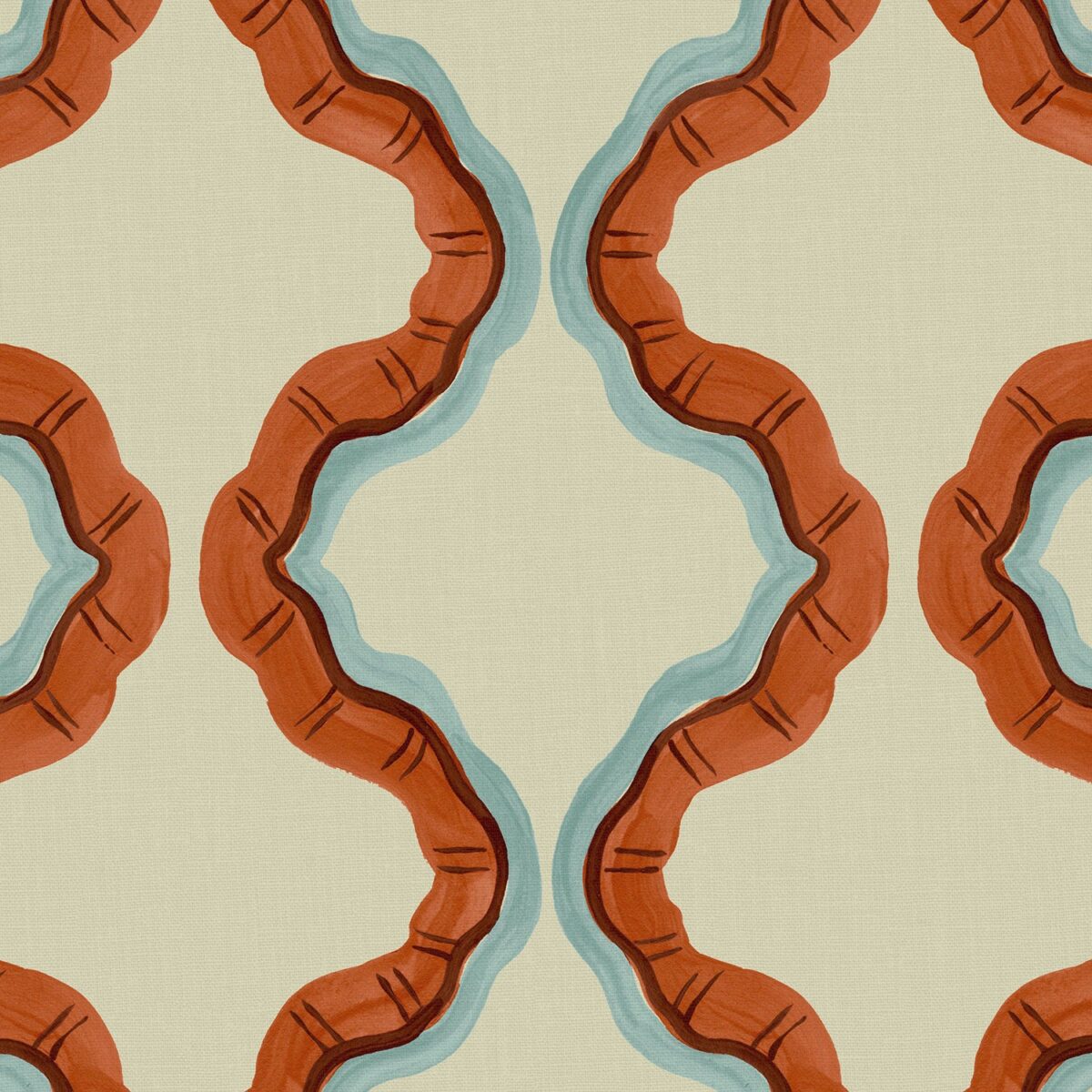 Ruffled Fabric - Cortona by blue contemporary printed fabric from Linwood Fabrics