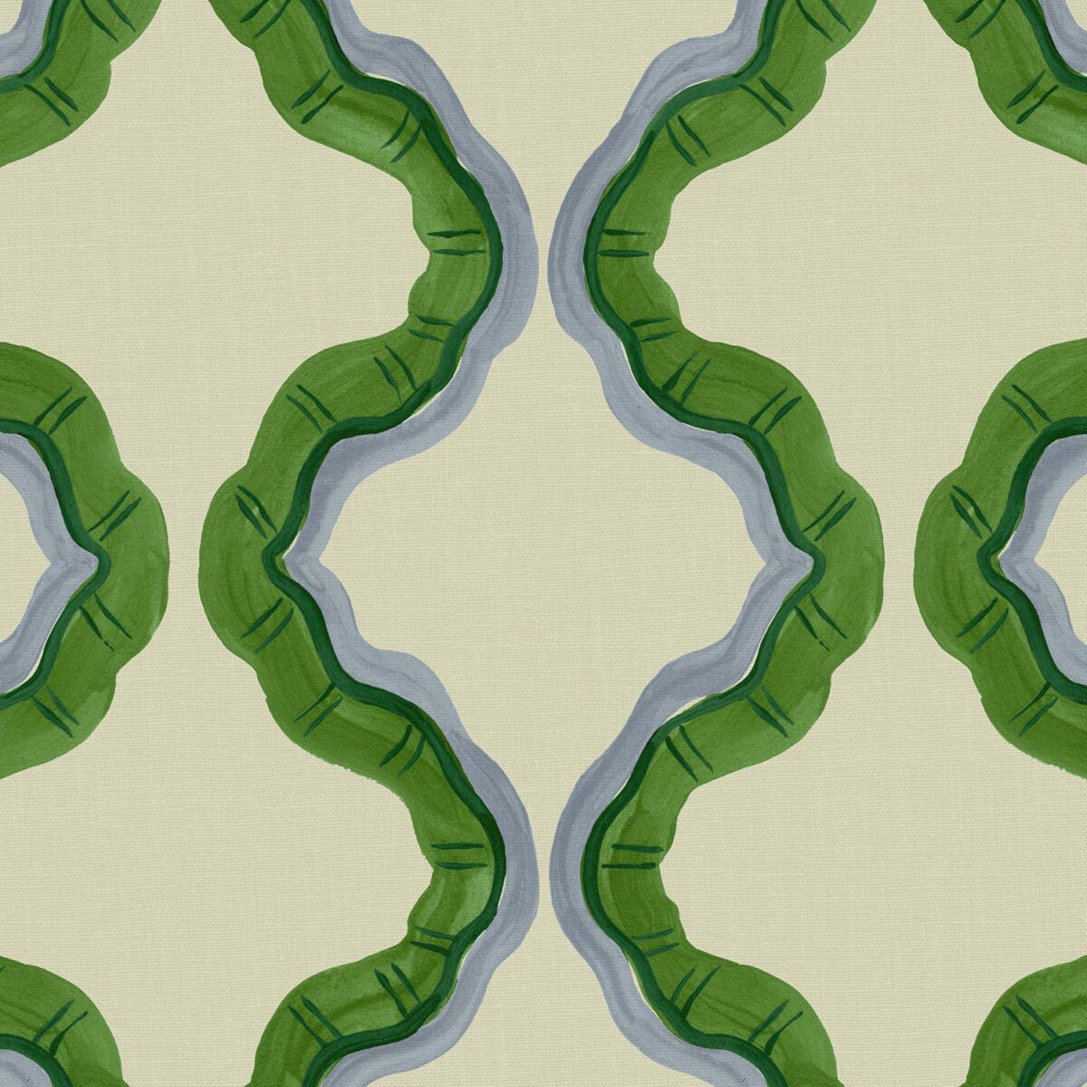 Ruffled Fabric - Peru by green contemporary printed fabric from Linwood Fabrics