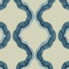 blue contemporary printed fabric from Linwood Fabrics