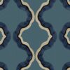 blue contemporary printed fabric from Linwood Fabrics