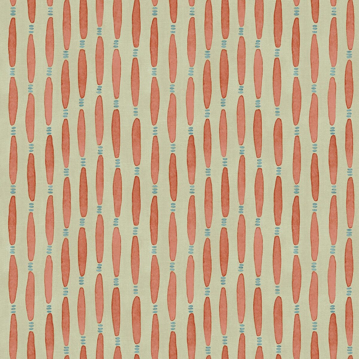 Smocked Fabric - Coral by orange striped printed fabric from Linwood Fabrics