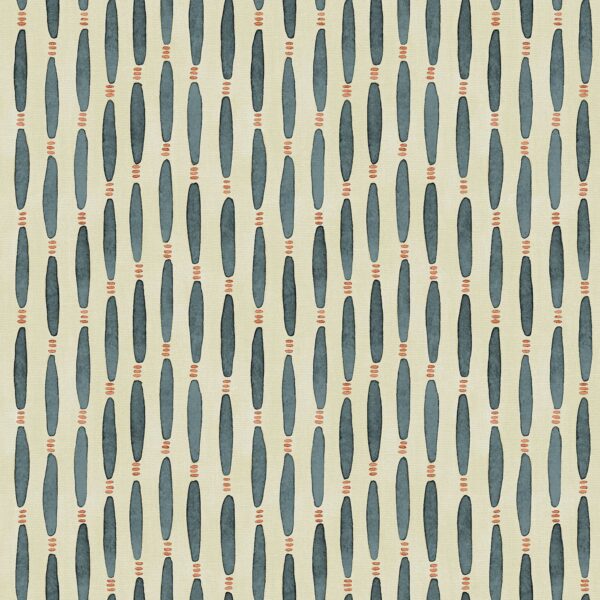 Smocked Fabric - Squid Ink by black-grey striped printed fabric from Linwood Fabrics