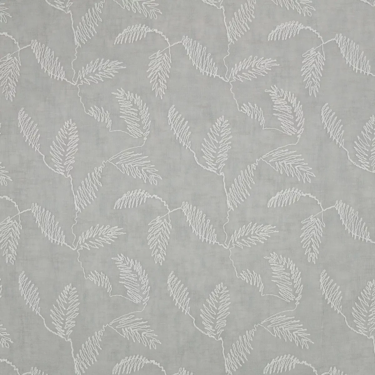 black-grey botanical embroideried fabric from Villa Nova