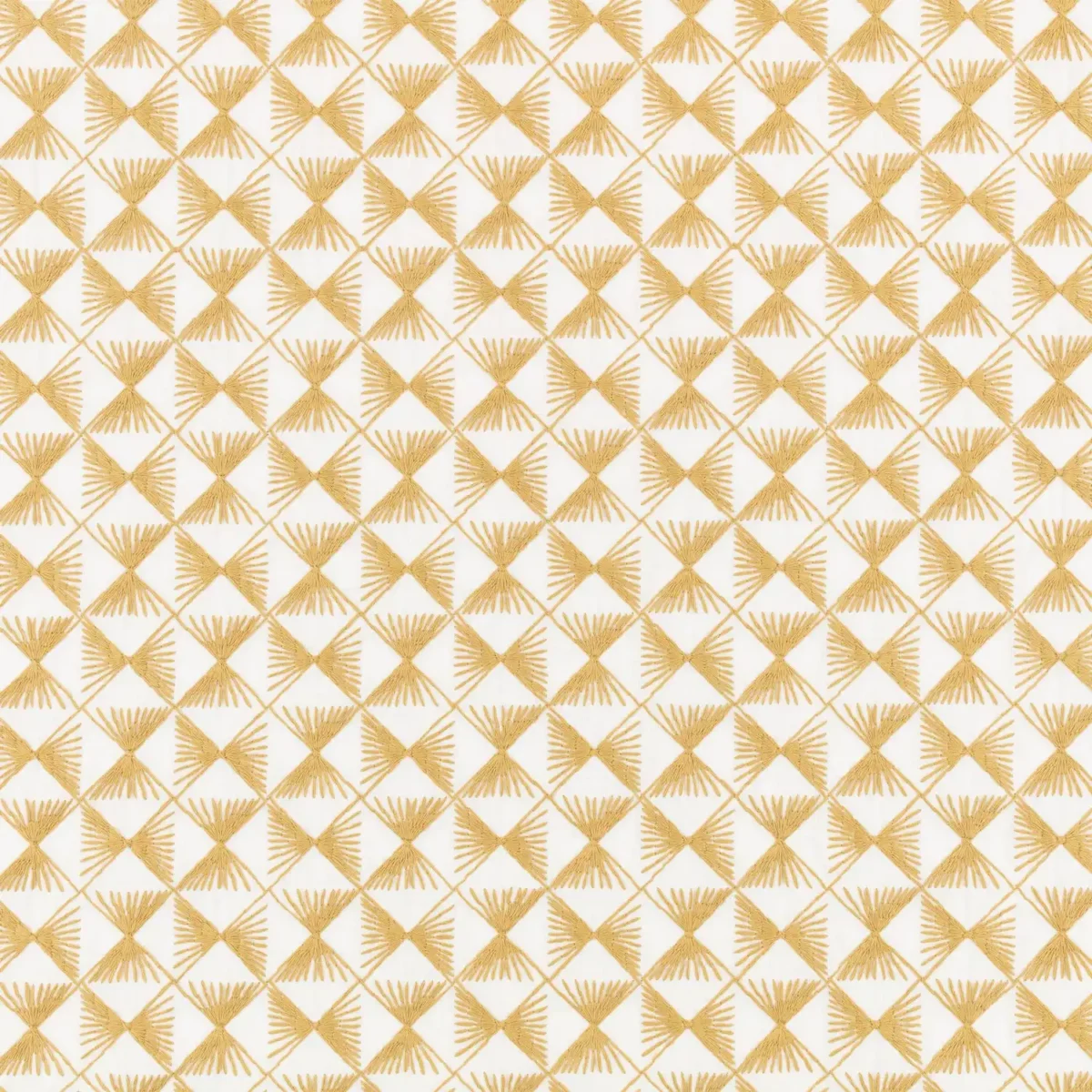 Parterre Fabric - Husk by yellow geometric embroideried fabric from Villa Nova