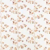 orange botanical embroideried fabric from Villa Nova