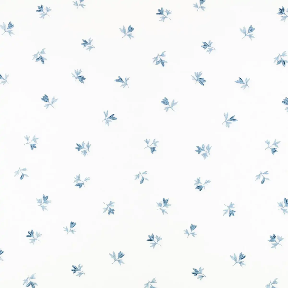 Fiora Fabric - Cornflower by blue botanical embroideried fabric from Villa Nova