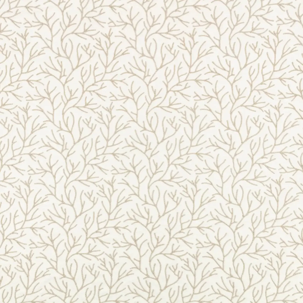 Cerelia Fabric - Calico by neutral botanical embroideried fabric from Villa Nova
