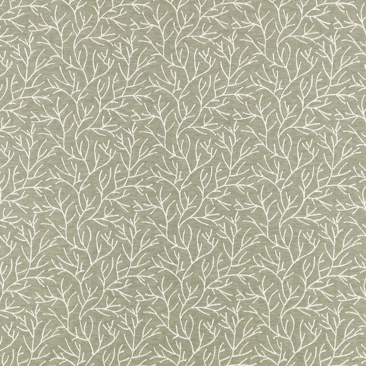 green botanical embroideried fabric from Villa Nova