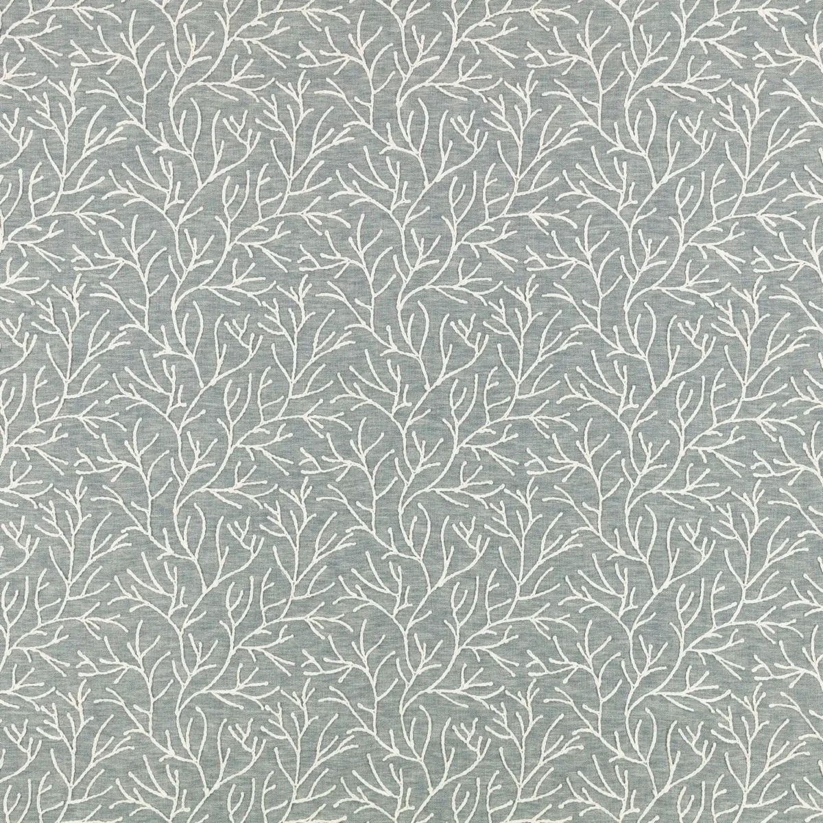 blue botanical embroideried fabric from Villa Nova