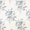blue botanical embroideried fabric from Villa Nova
