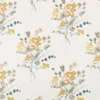 yellow botanical embroideried fabric from Villa Nova