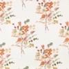 orange botanical embroideried fabric from Villa Nova