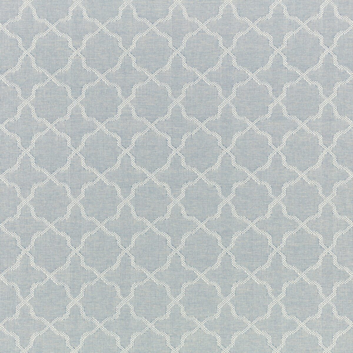 Twyford Fabric - Nordic by blue geometric woven fabric from Villa Nova