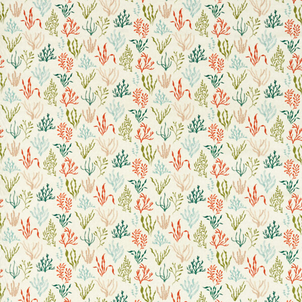 orange botanical cotton fabric from Studio G