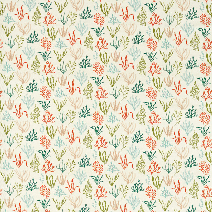 Portside Fabric - Coral / Mineral swatch