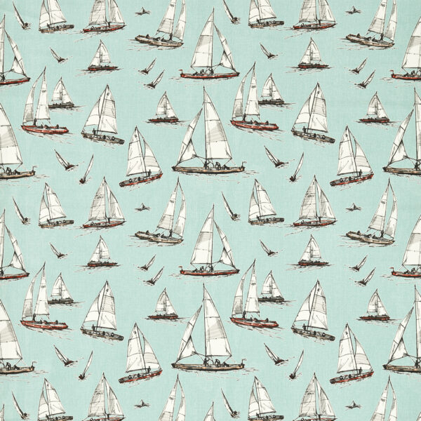 Sailing Yacht Fabric - Mineral by blue misc cotton fabric from Studio G
