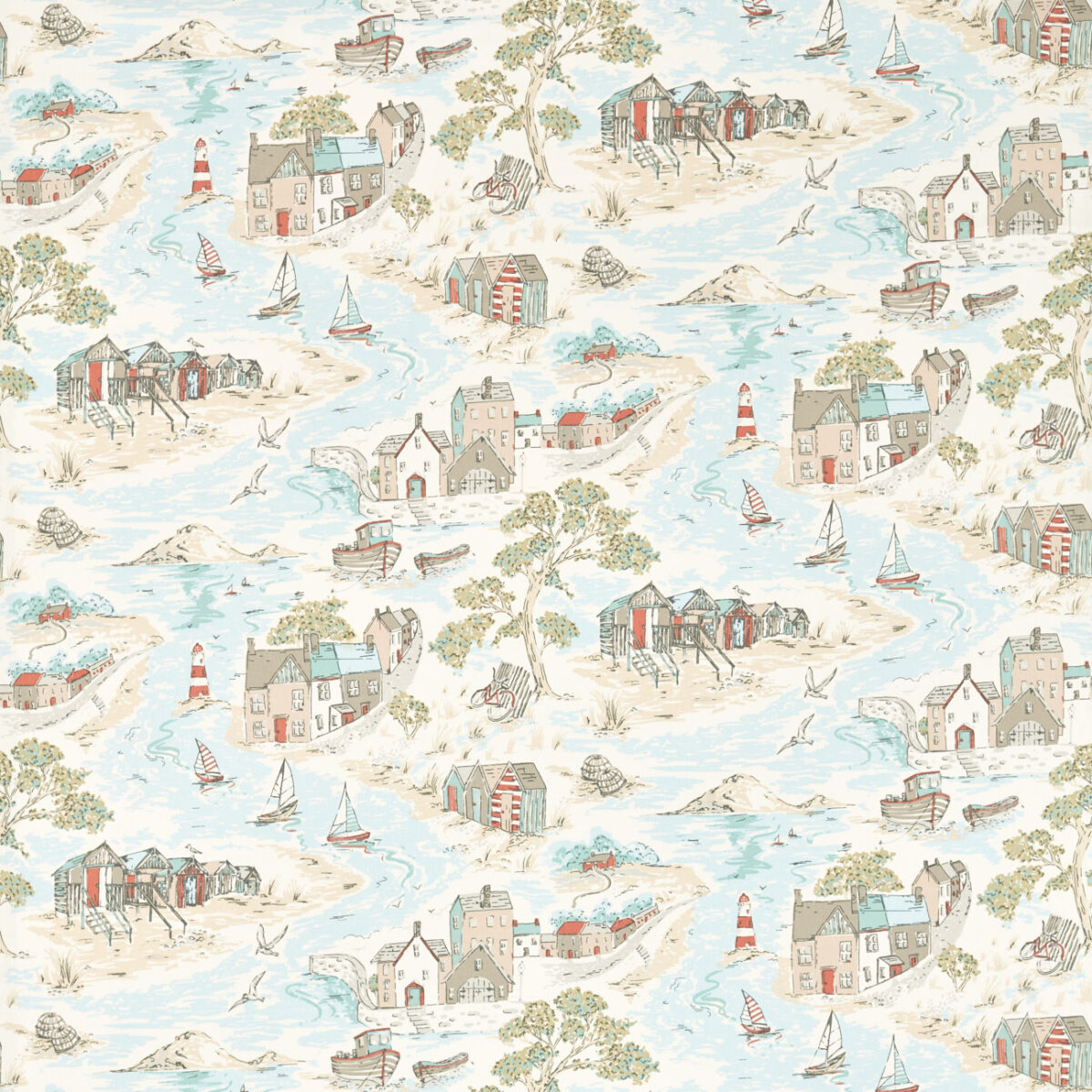 Waterfront Fabric - Mineral by multicolour misc cotton fabric from Studio G