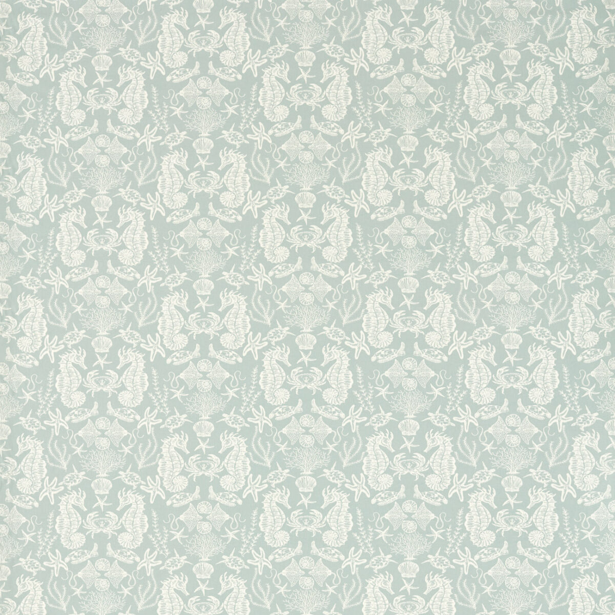 Aquarium Fabric - Mineral by blue animal cotton fabric from Studio G