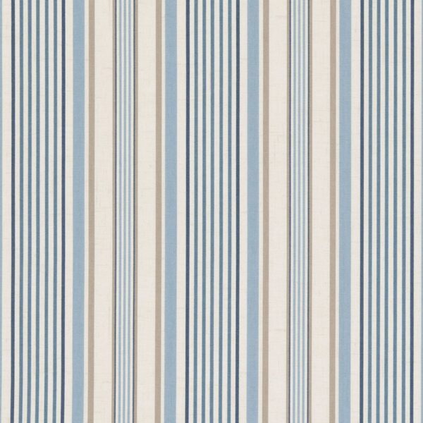 blue striped cotton fabric from Studio G