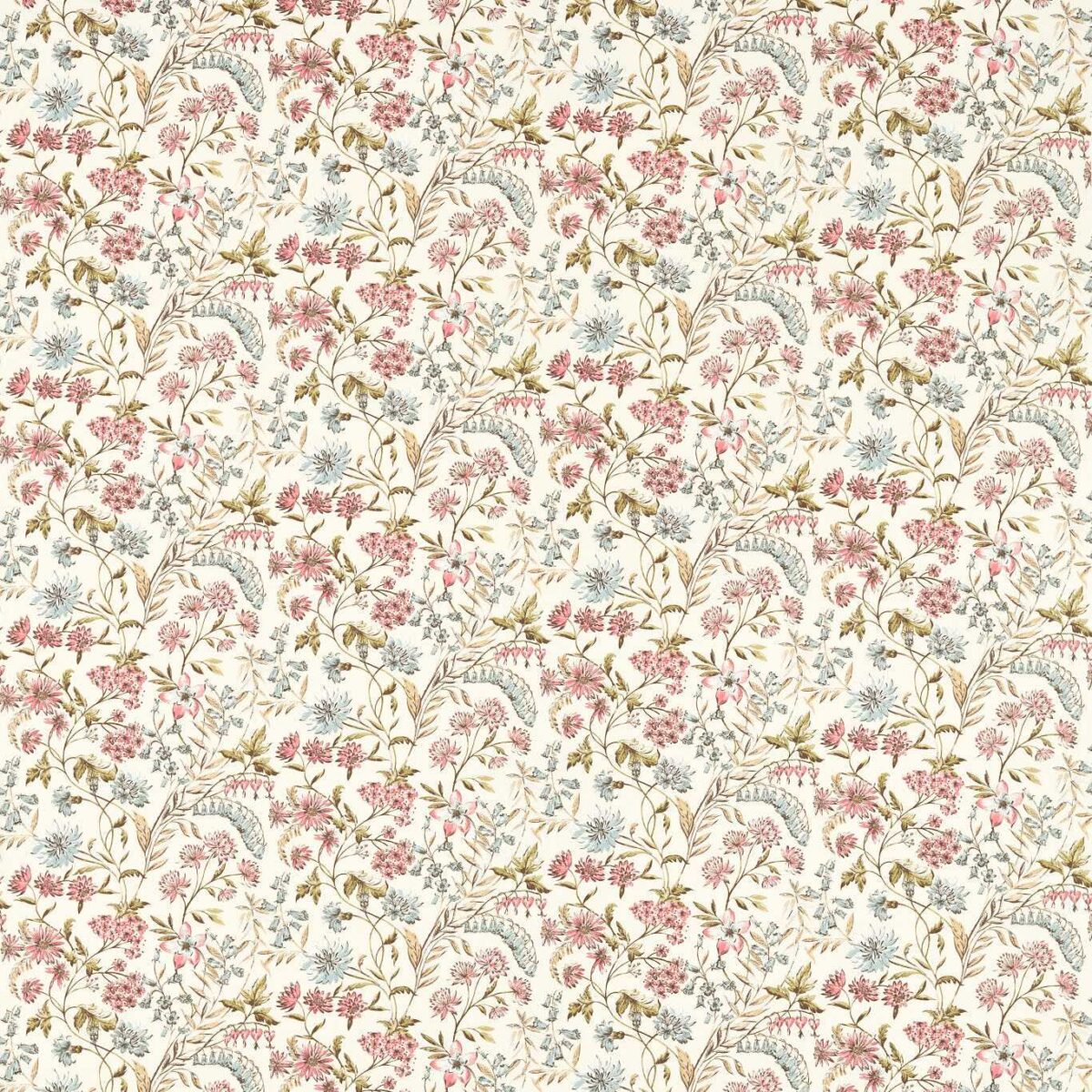 Whinfell Fabric - Blush by pink botanical cotton fabric from Studio G