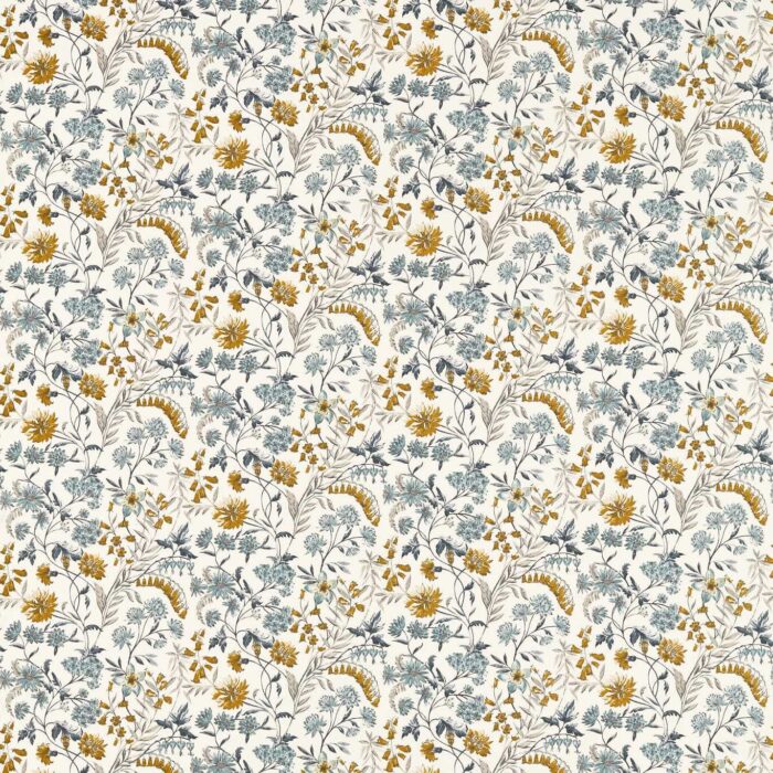 Whinfell Fabric - Saffron / Mineral swatch
